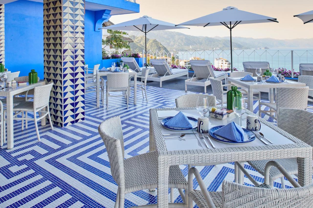 Hotel Luxury Patio Azul (Adults Only) Puerto Vallarta Luaran gambar The rooftop bar at the hotel